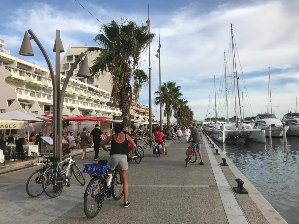 Studio 2-3 Pers Parking Clim Vue Port Et Mer Ла-Гранд-Мот Экстерьер фото